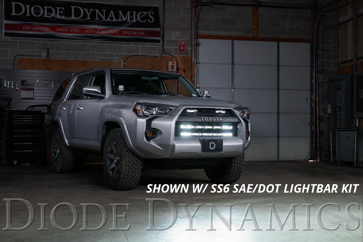 Diode Dynamics SS30 Single DD6762 Lightbar Kit for 2014-2019 Toyota 4Runner White Driving