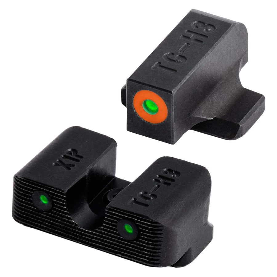 TRUGLO Handgun Tritium Pro Night Sights, Compatible with Springfield Armory XD Series | Compact Durable Glow-in-The-Dark Front & Rear Gun Sights with Orange Focus Lock Front Ring