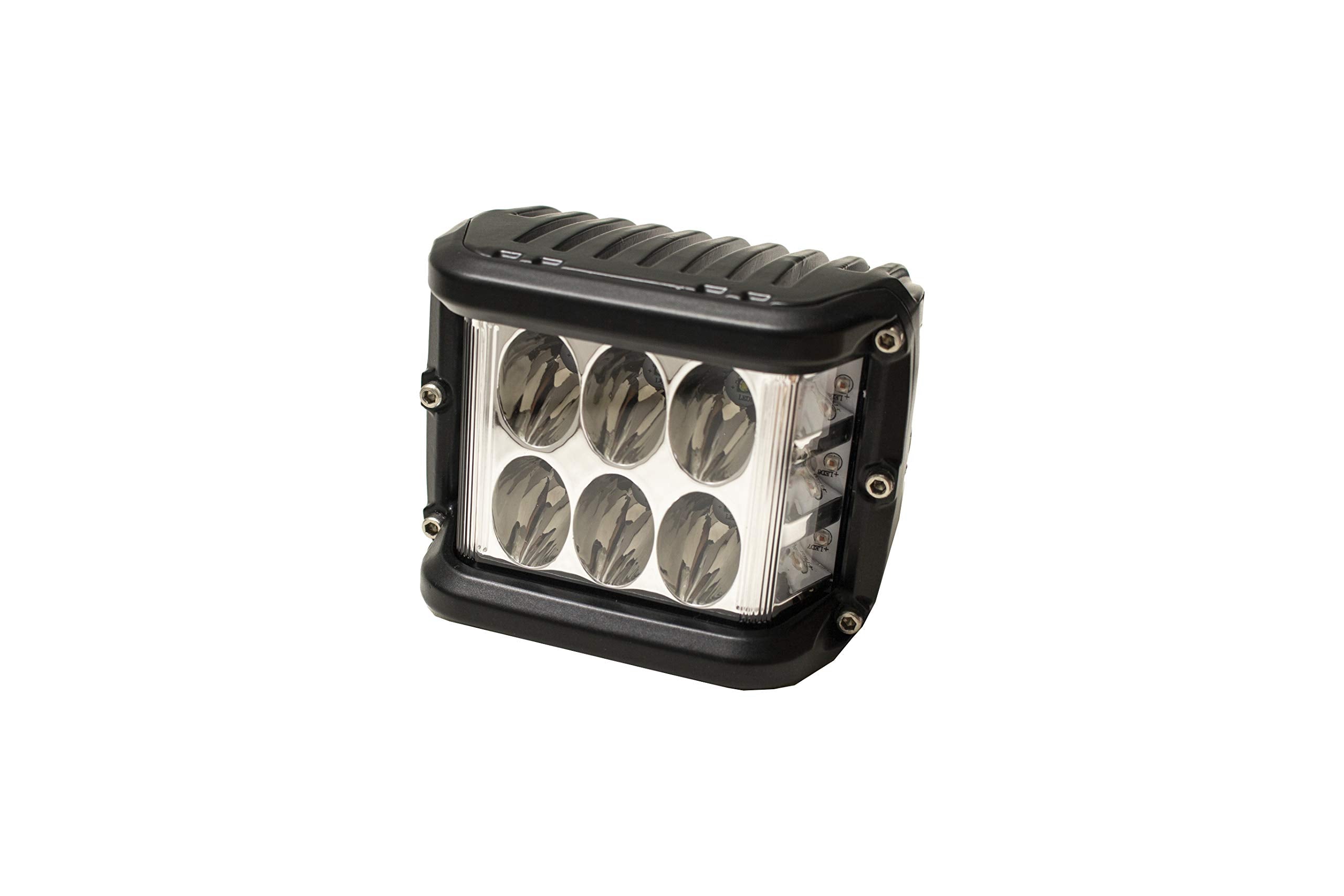 Race Sport RSCSSSK - Side Shooting Dual Function Cube Kit with (2) Side Shooting cubes with Amber Strobing Functions and (1) Harness included with 2 outputs