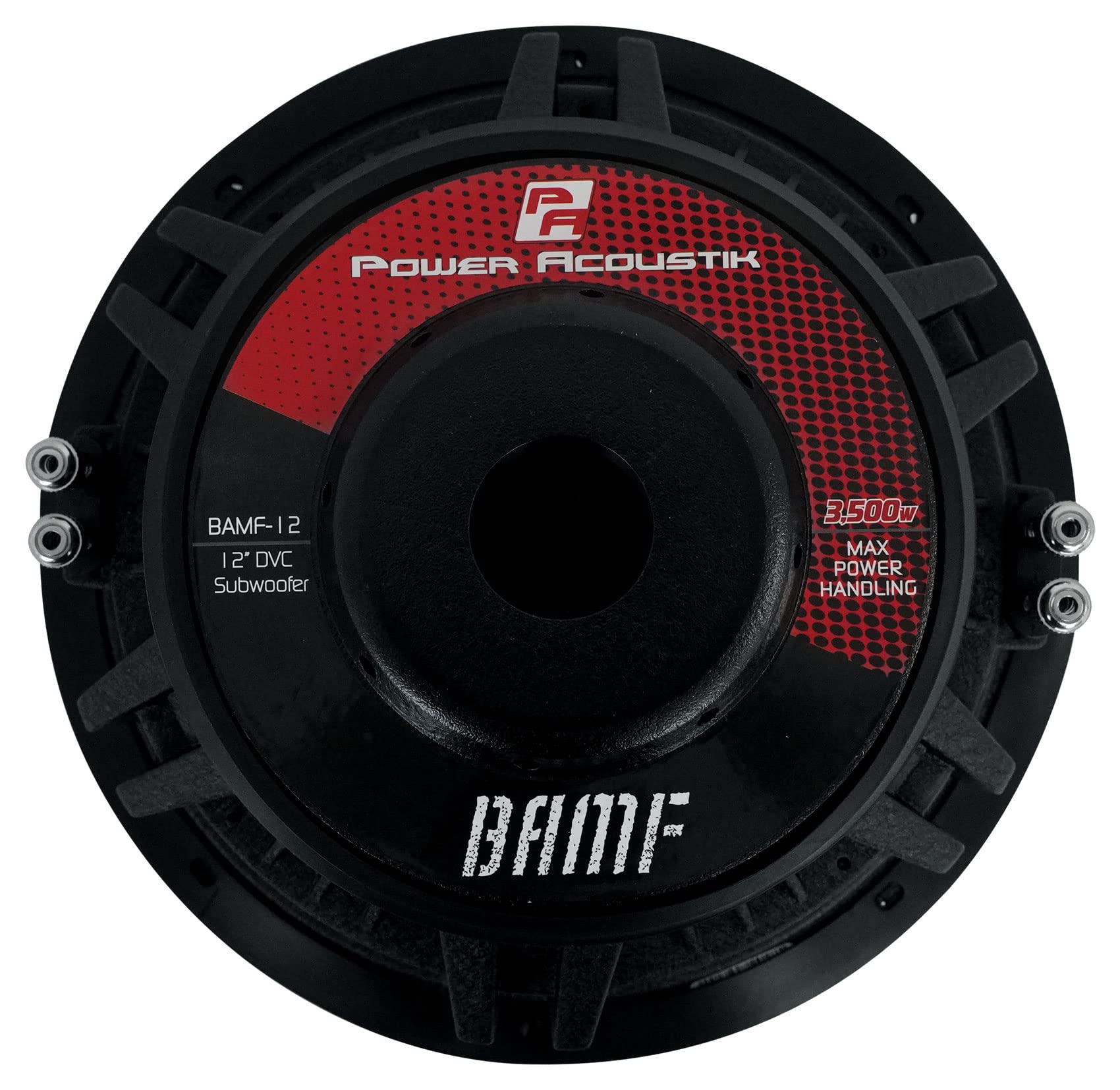 Bumper-122 Power Acoustik BAMF-122 Subwoofer 3500 Watts 12 inches Dual Suspension,Black