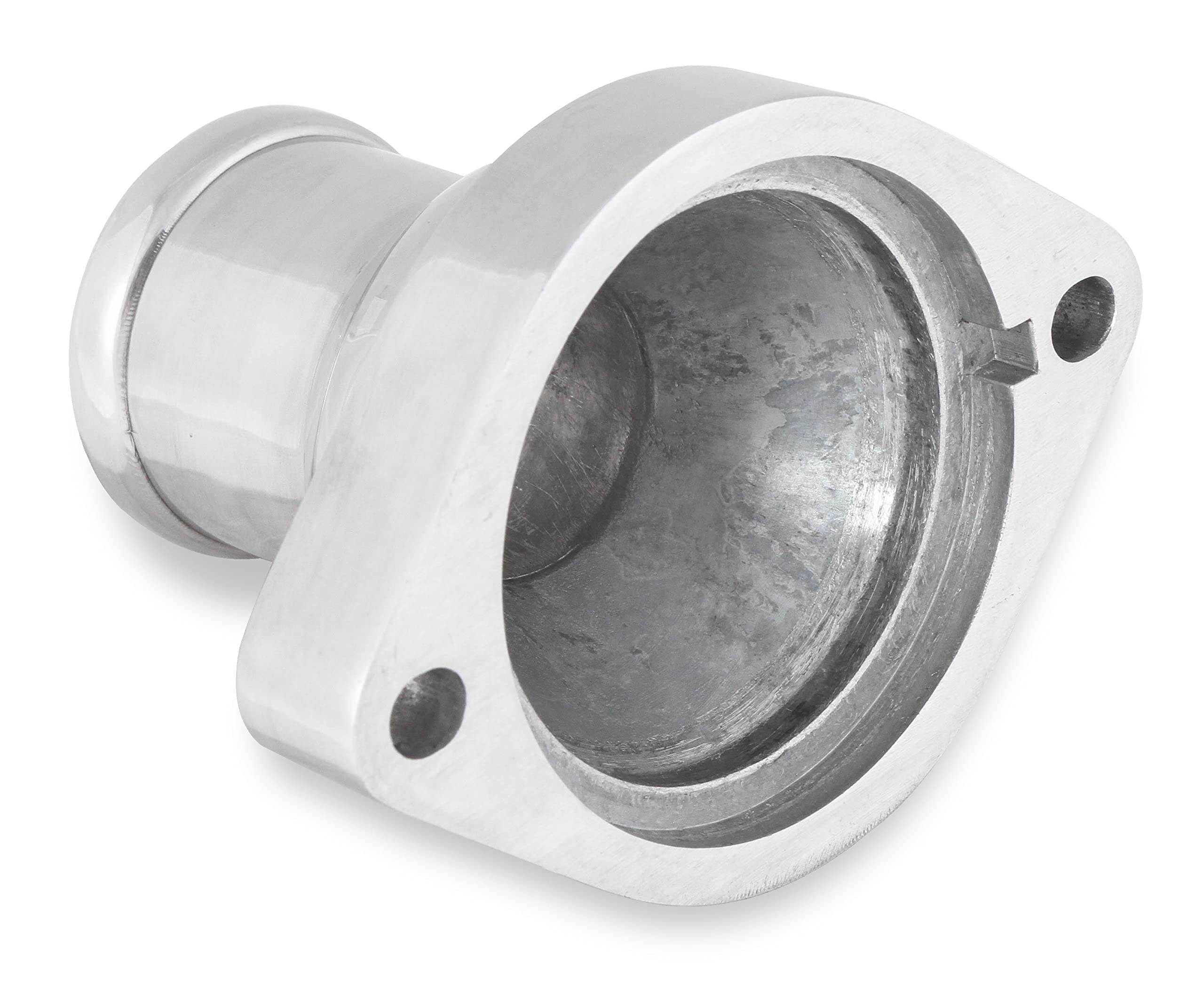 Water Neck Mr. Gasket 2671NA Straight Style Polished Aluminum Finish Incl. Stainless Steel Mounting Bolts