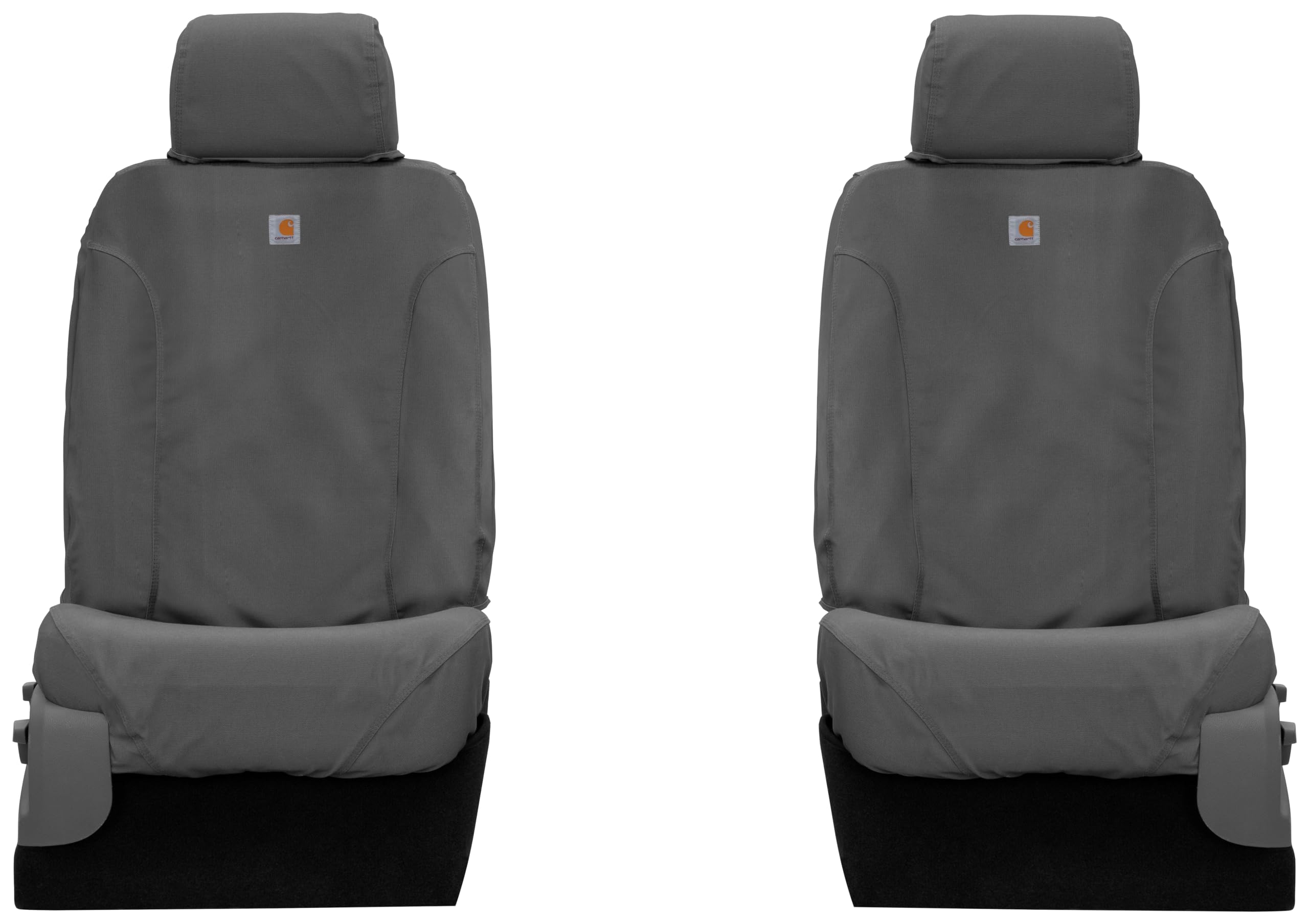 Covercraft Custom Seat Covers Carhartt SeatSaver | Fits 2017-2018 Ram 1500, 2019-2024 Ram 1500 Classic, 2017-2018 Ram 2500/3500 | 1st Row Bucket Seats, Duck Weave Gravel