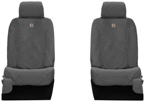 Covercraft Custom Seat Covers Carhartt SeatSaver | Fits 2017-2018 Ram 1500, 2019-2024 Ram 1500 Classic, 2017-2018 Ram 2500/3500 | 1st Row Bucket Seats, Duck Weave Gravel