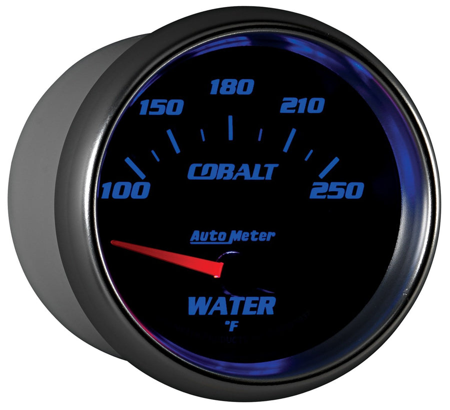 Auto Meter Cobalt 2-5/8" 100-250 Degree F Short Sweep Electric Water Temperature Gauge 7937