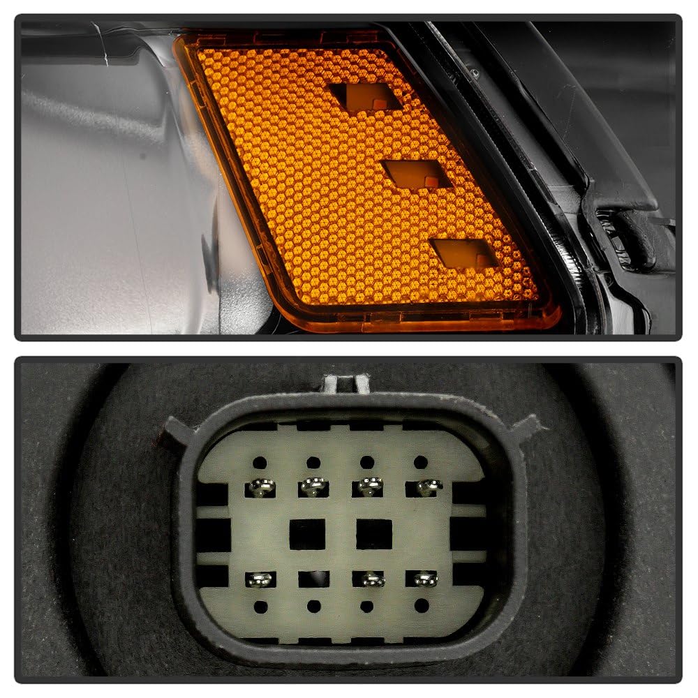 Dodge Durango 2014-2017 Spyder (OE) Halogen Without DRL LED Models Only (Do Not Fit Xenon HID Models) OEM Style Driver Side Headlight - Left - Black