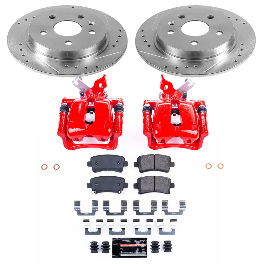 Power Stop Z23 Evolution Sport Rear Brake Caliper Kit- Brake Pads, Brake Rotors and Brake Calipers For Buick LaCrosse, Buick Regal, Chevrolet Mal, Saab 9-5 [Model Specific]