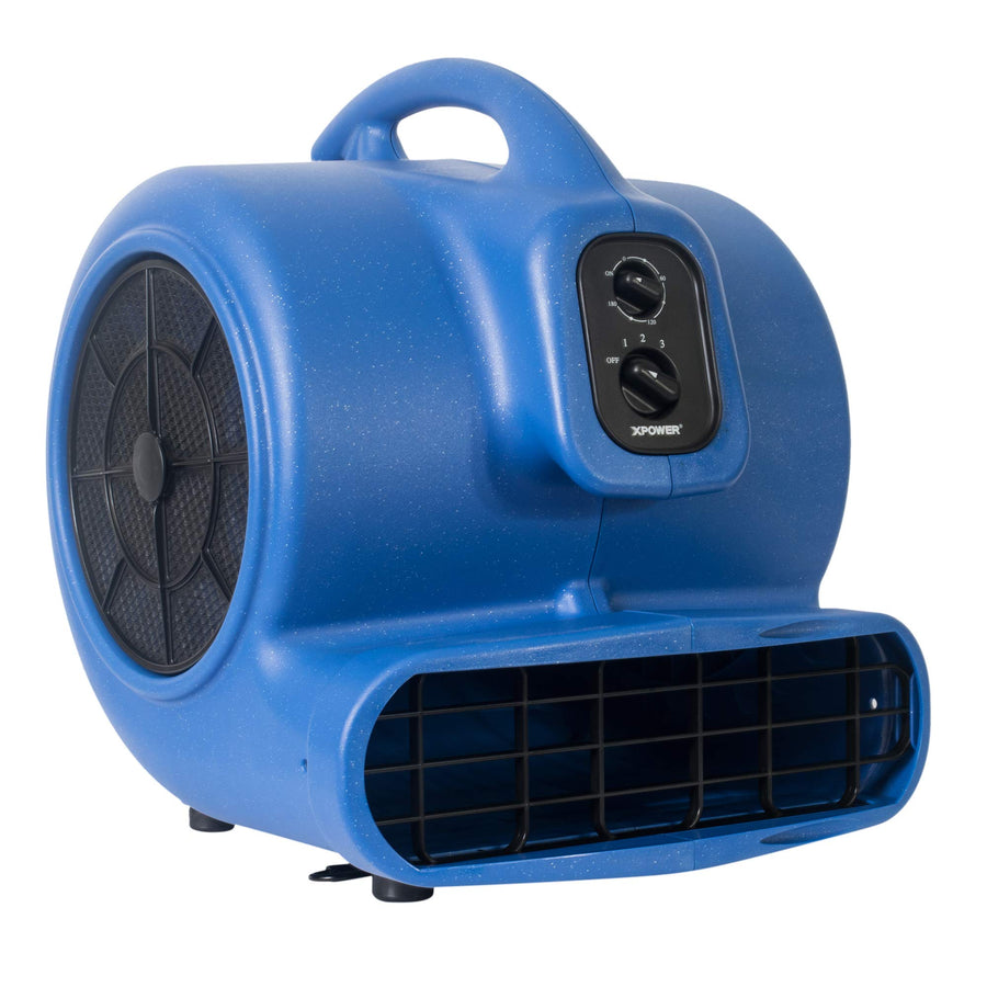 XPOWER Pro X-800TF 3/4 HP 3200 CFM Centrifugal Air Mover, Carpet Dryer, Floor Fan, Blower, Timer, Filter, for Water Damage Restoration, Janitorial, Plumbing, Home Use