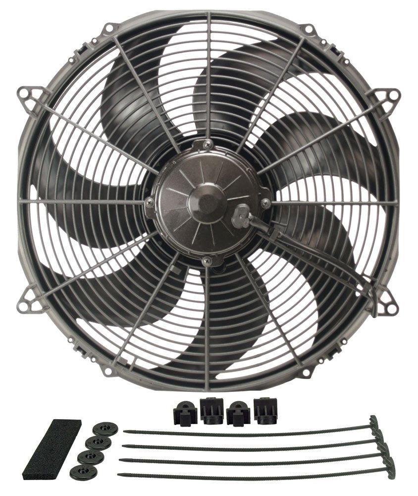 Derale 16" Diameter H.O. Extreme Electric Fan, Black 16136