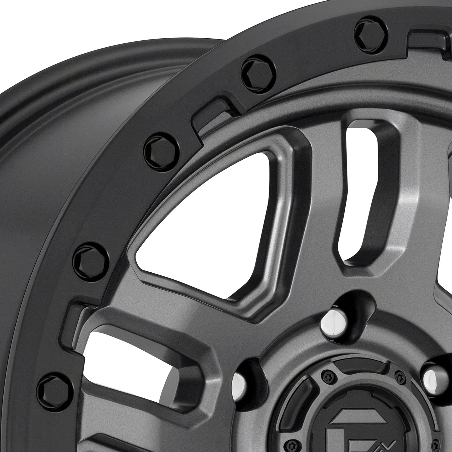 17x9 D701 AMMO, Bolt Pattern: 6x5.5/, Offset: -12, MATTE GUN METAL BLACK BEAD RING, set of 1