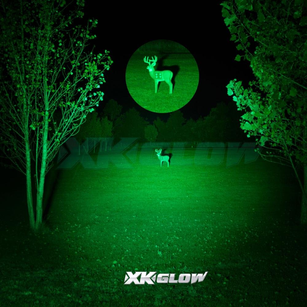 XKGLOW Green XK102001-G Hunting & Fishing Spot & Flood Retractable Lens CREE LED Headlight