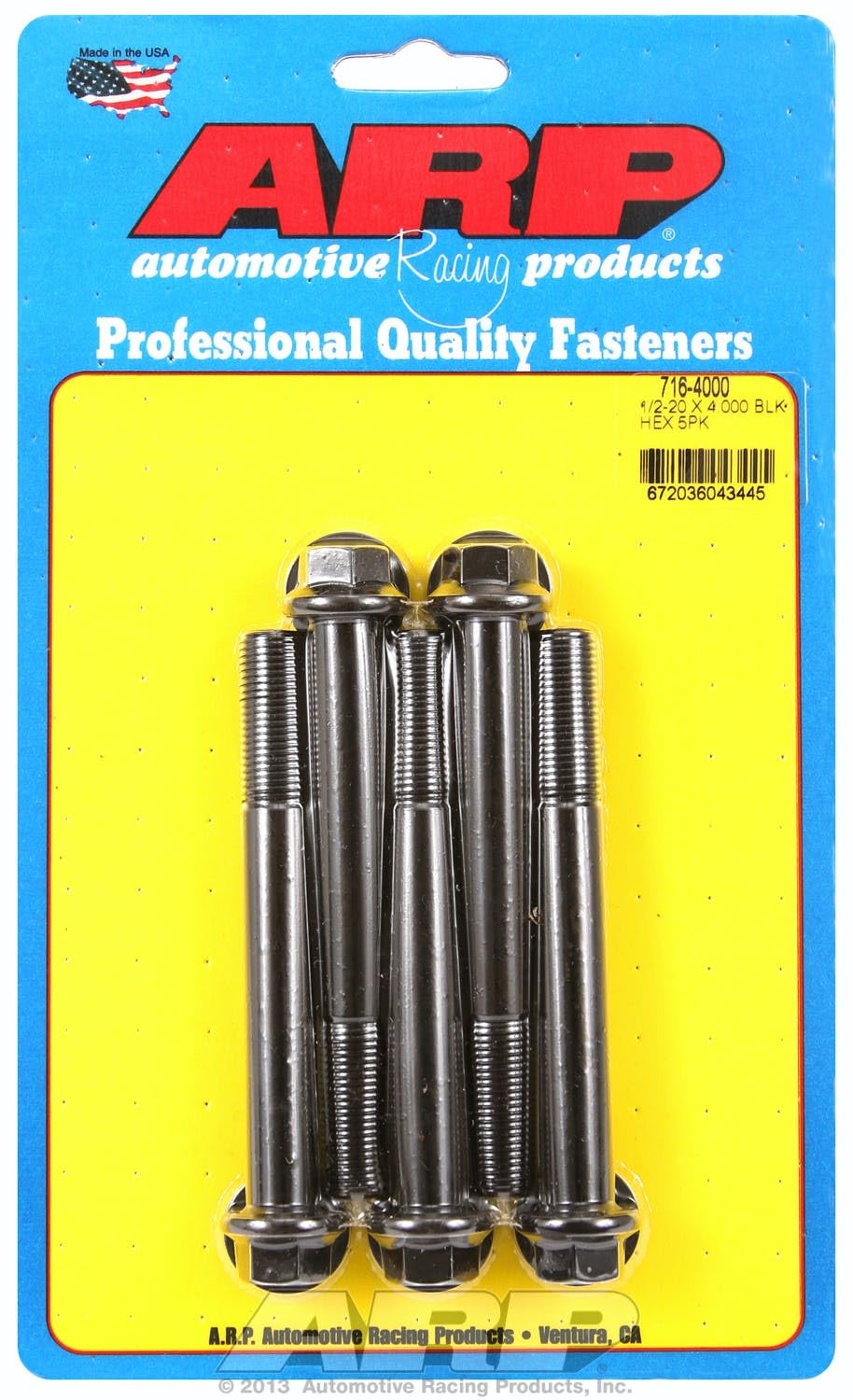 Hex ARP (716-4000) Oxide Bolt, Black