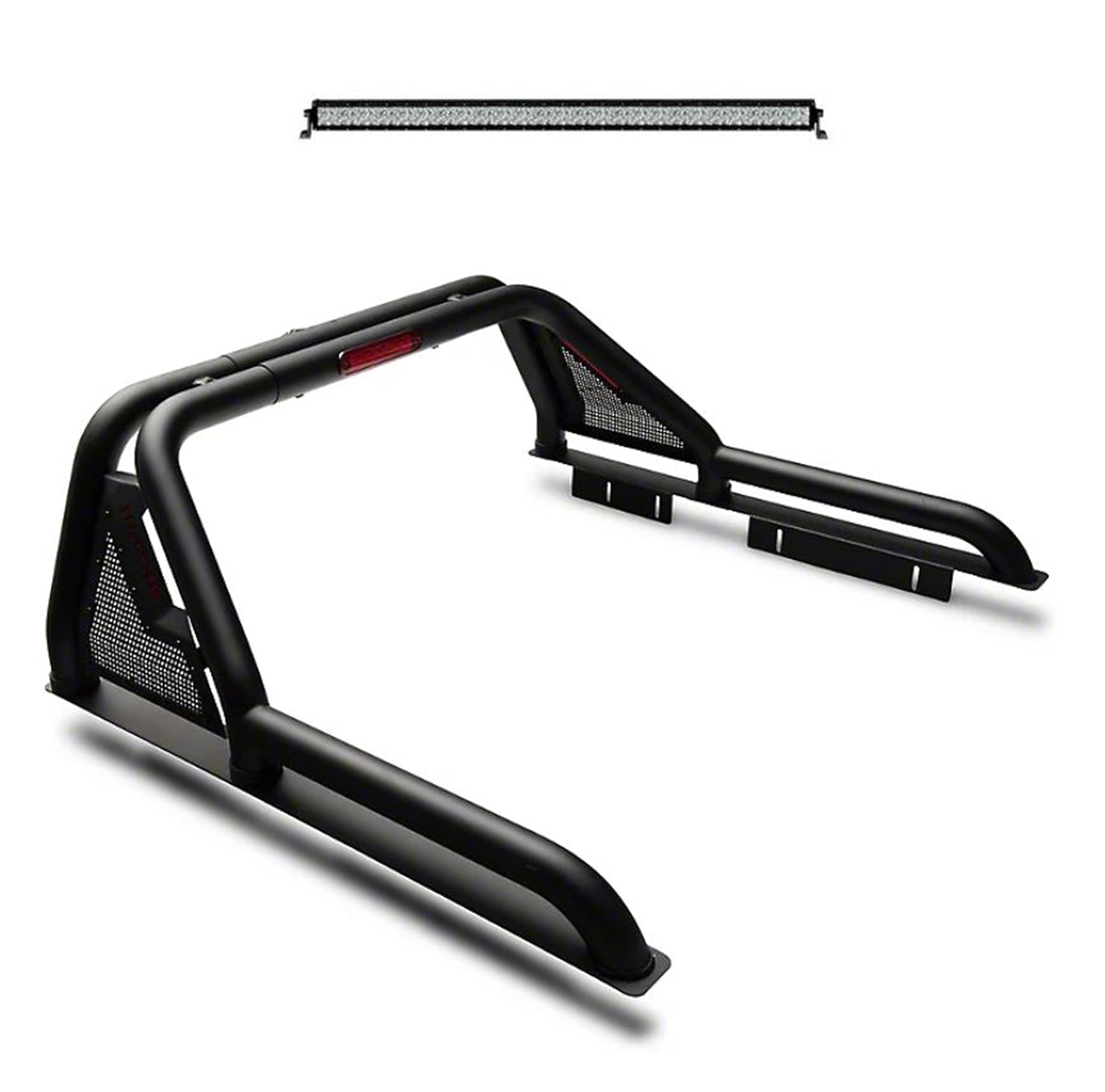 Gladiator Black Horse Roll Bar Modular Black W/40 LED Light Bar Compatible with 2015-2024 GMC Canyon/Chevrolet Colorado/Toyota Tacoma-GLRB-03B-KIT