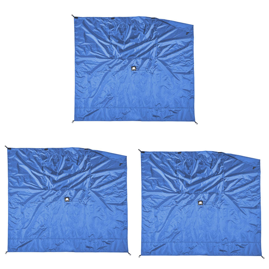 Quick-Set Wind and Sun Panel Attachment CLAM for Escape Sport Screen Shelter Canopy Tent with Carrying Bag, Accessory Only, Blue (3 Pack)