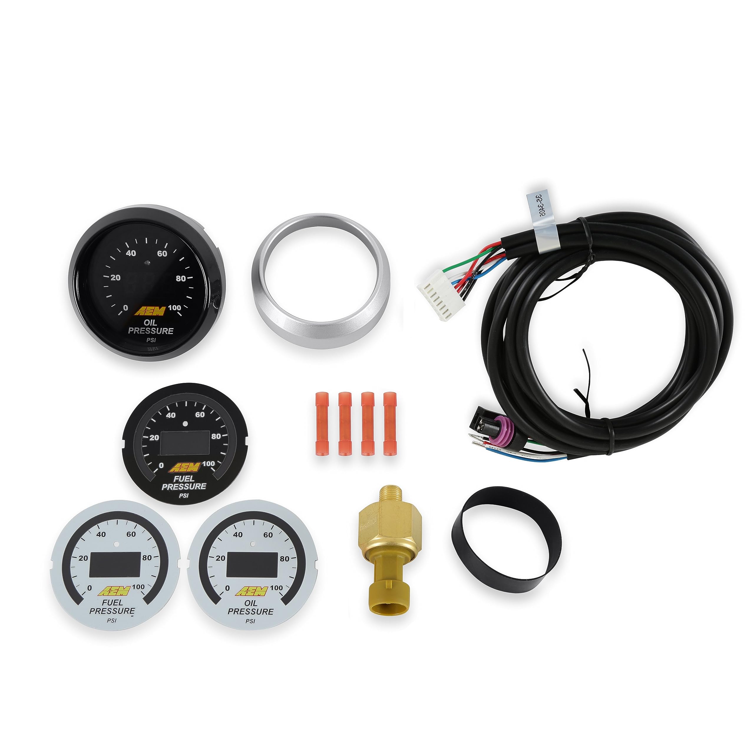 0-100 PSI AEM 30-4401 Oil or Fuel Pressure Gauge