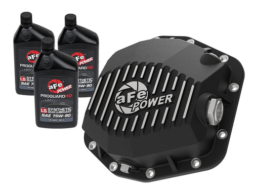 aFe POWER Street Series 46-71291B Differential Cover, Rear, Black Finish, with Gear Oil, for 2021 Ford Bronco (Dana M220)