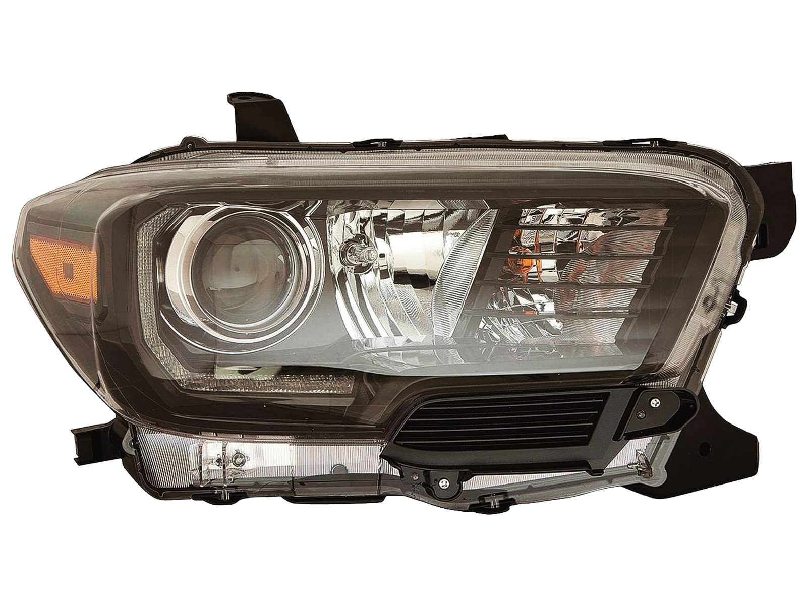 Toyota Tacoma 17 DEPO-312-11AER-ACN2N Headlight Assembly Led with Led Fog Light Black Bezel RH CAPA