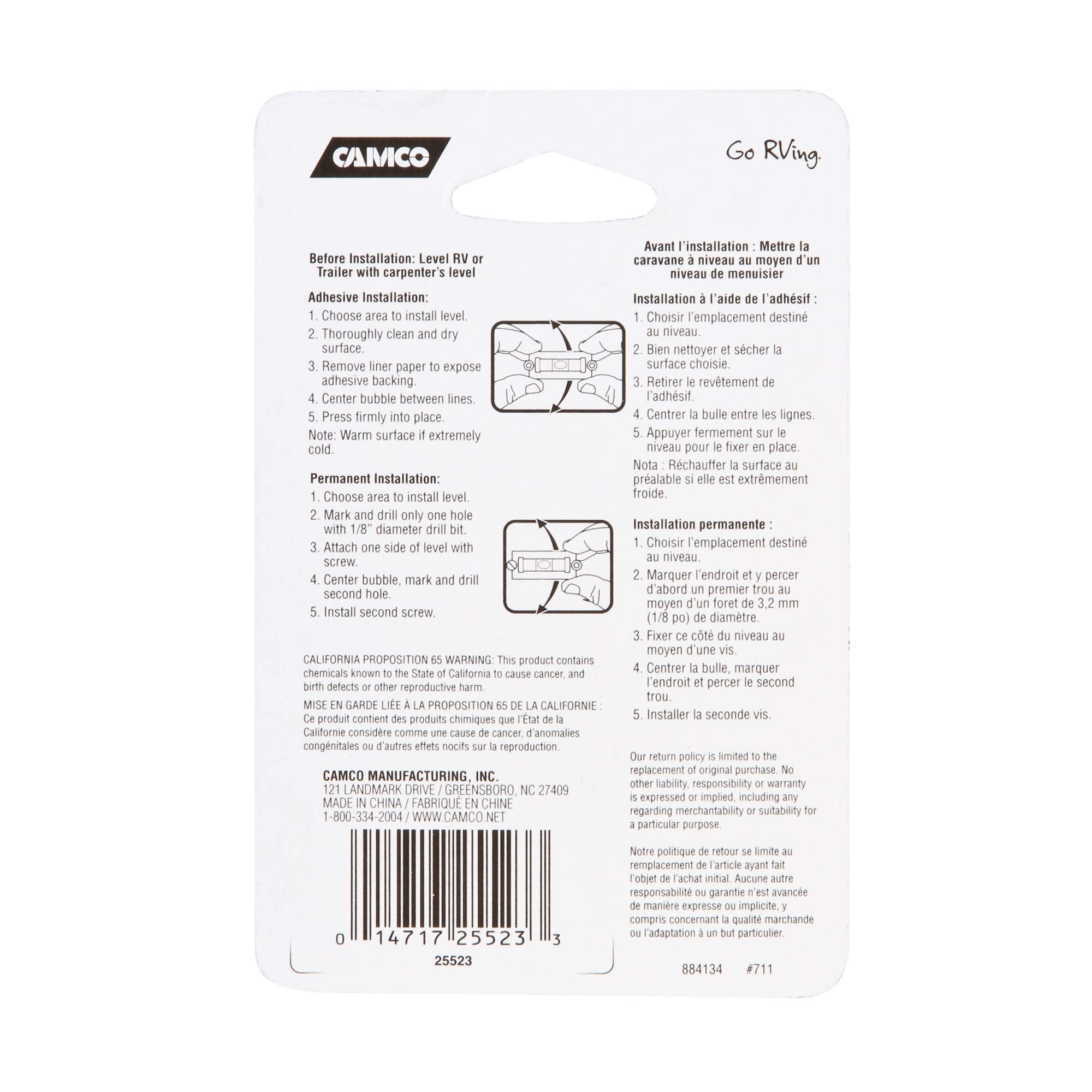 LEVEL VIAL F/RV 2PK