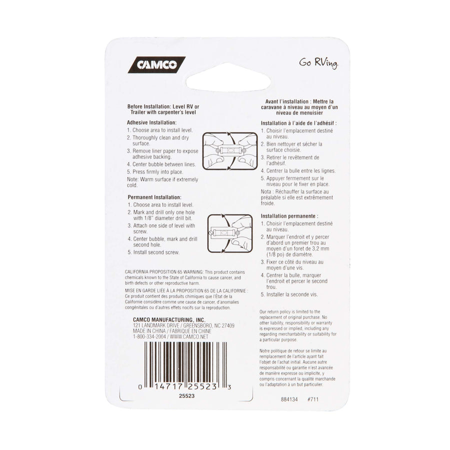 LEVEL VIAL F/RV 2PK