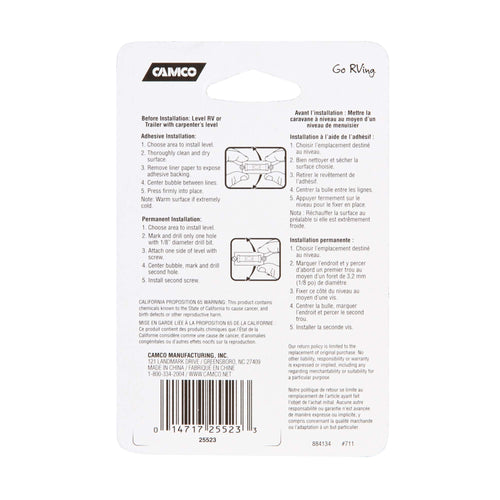LEVEL VIAL F/RV 2PK