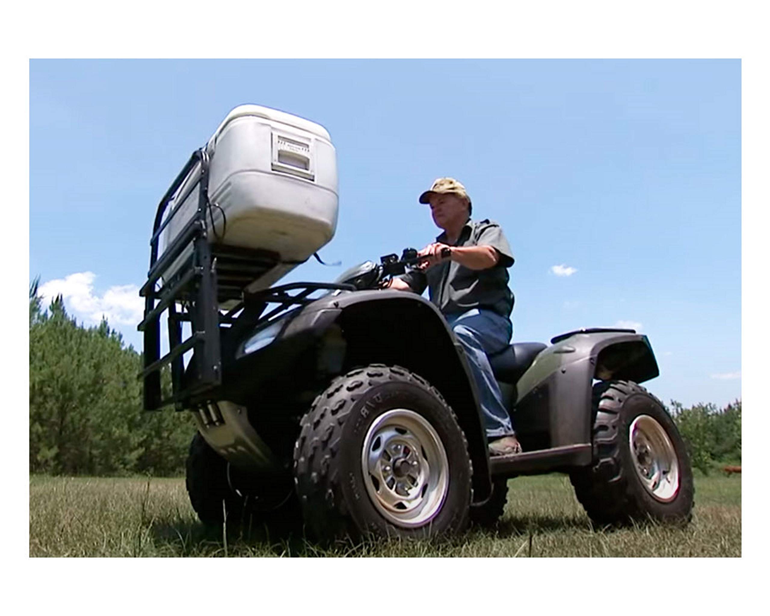 Great Day Custom Front Cart Power Loader 350 lbs Capacity - Aluminium Finish, PL250, Black