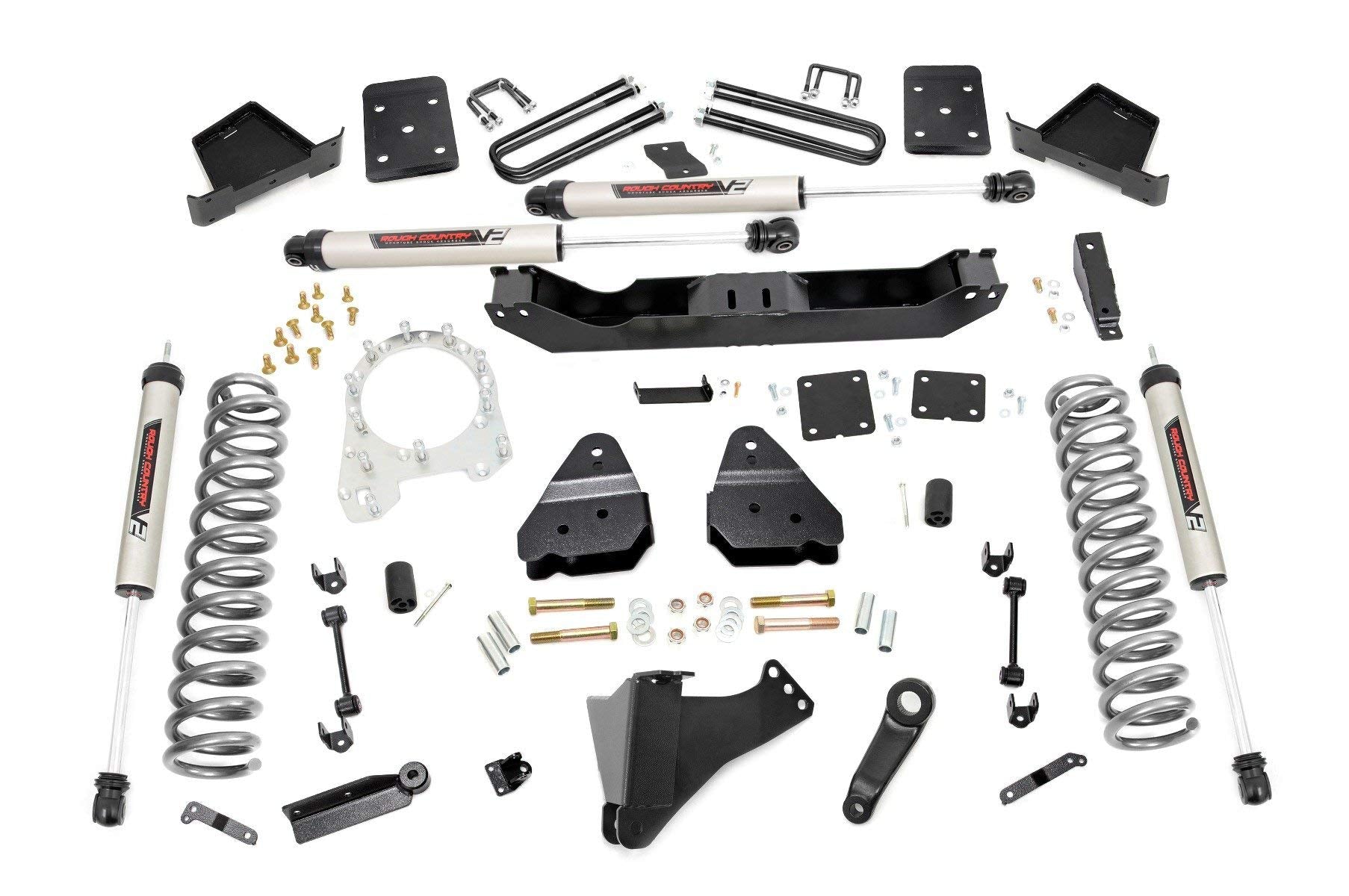 6" Lift Kit Rough Country w/V2 Shocks for 17-22 Ford Super Duty | Diesel - 50370