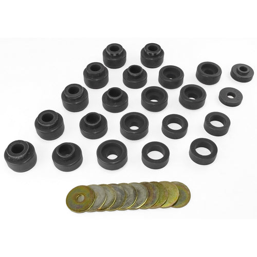 Body Mount Kit, Rugged Ridge Black | 1-105BL | Fits 1987-1995 Jeep Wrangler YJ