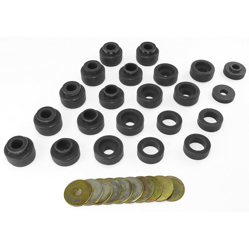 Body Mount Kit, Rugged Ridge Black | 1-105BL | Fits 1987-1995 Jeep Wrangler YJ