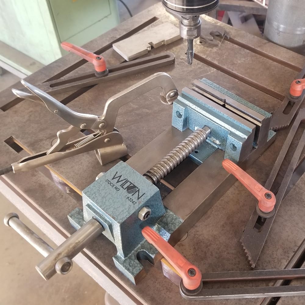 Wilton Drill Press Versatile Vise, 4-1/2" Jaw Width, 4-3/4" Max Jaw Opening, Rapid-Acting Nut (Model 1445)