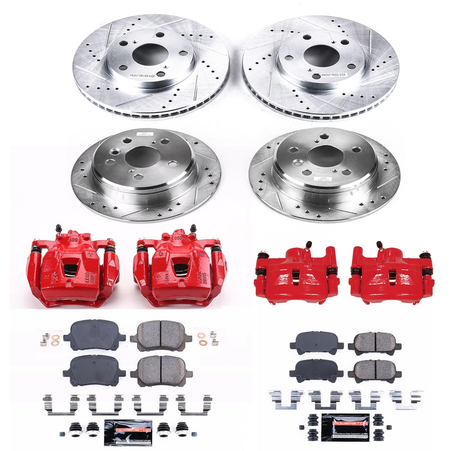 Power Stop Z23 Evolution Sport Brake Upgrade Kit KC1060 with Powder Coated Calipers For Toyota Solara 1999 [Model Specific]