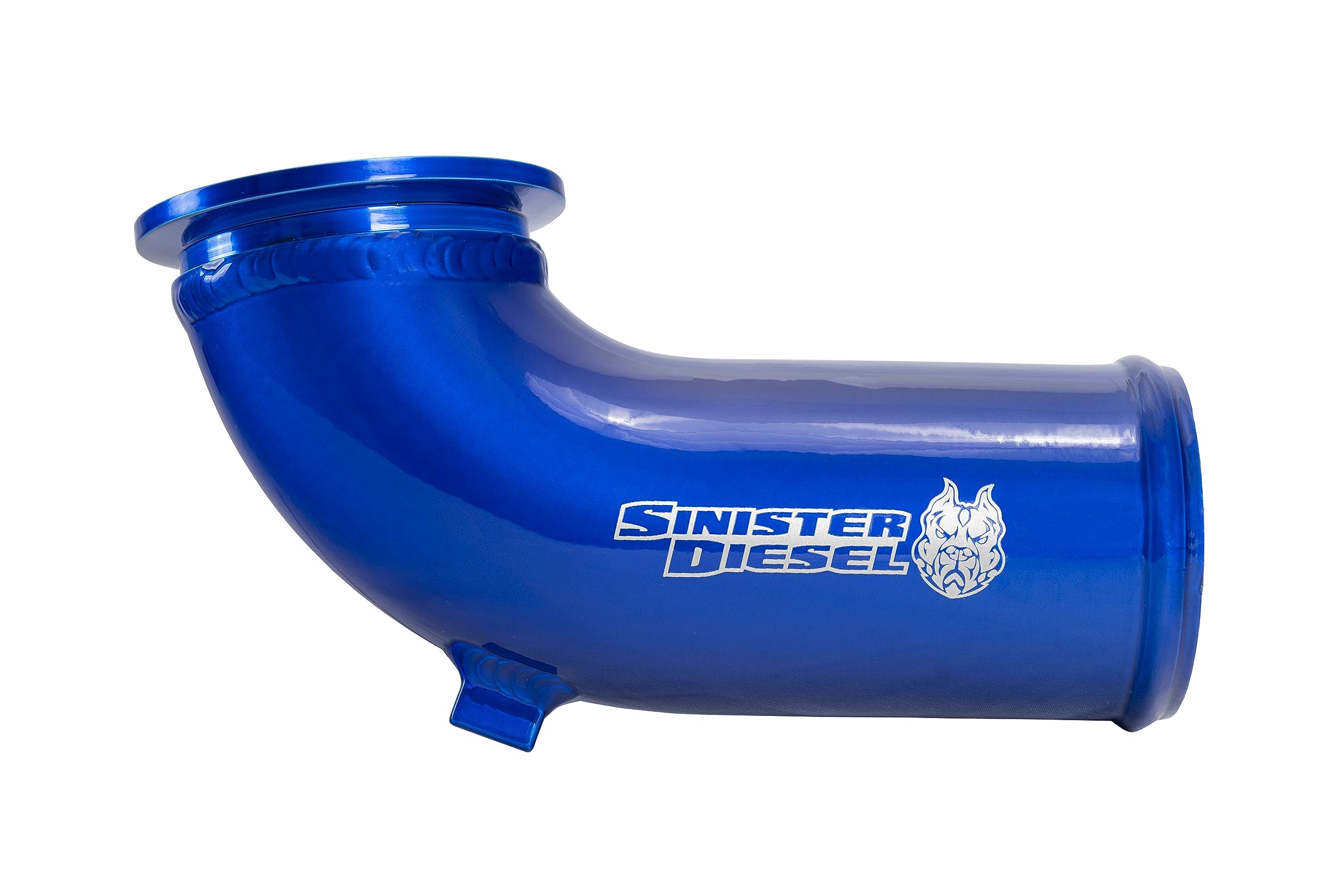 Sinister Diesel Blue Intake Elbow with Boots for Ford Powerstroke 1999.5-2003 7.3L