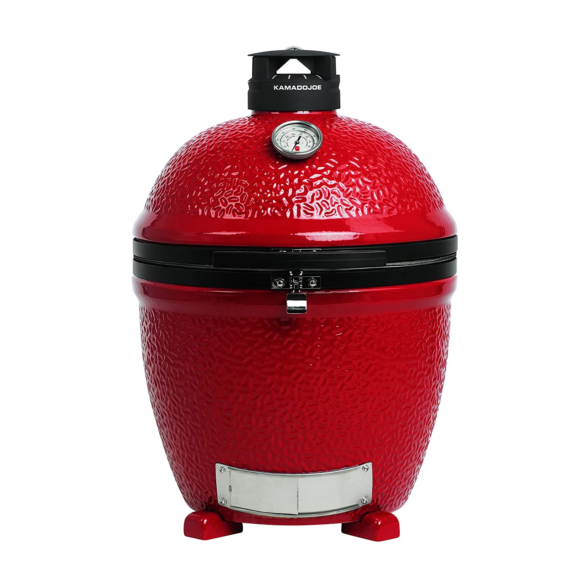 Kamado Joe 18-inch Classic Joe Series II Standalone Ceramic Charcoal Grill and Smoker with AirLift Hinge, Kontrol Tower Top Vent and 250 Cooking Square Inches in Red, Model KJ-23RHC