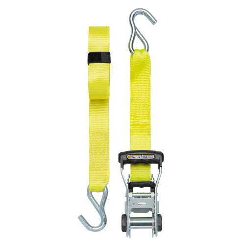 14’ SmartStraps Commercial Ratchet Tie Down Strap – 5,000lbs Break Strength, 1,667lbs Safe Work Load – Commercial Duty Tie Downs for High-Investment Heavier Loads
