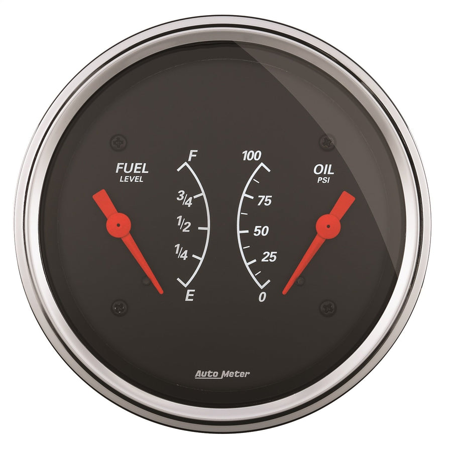 Auto Meter Designer Black 1413 Oil/Fuel Dual Gauge