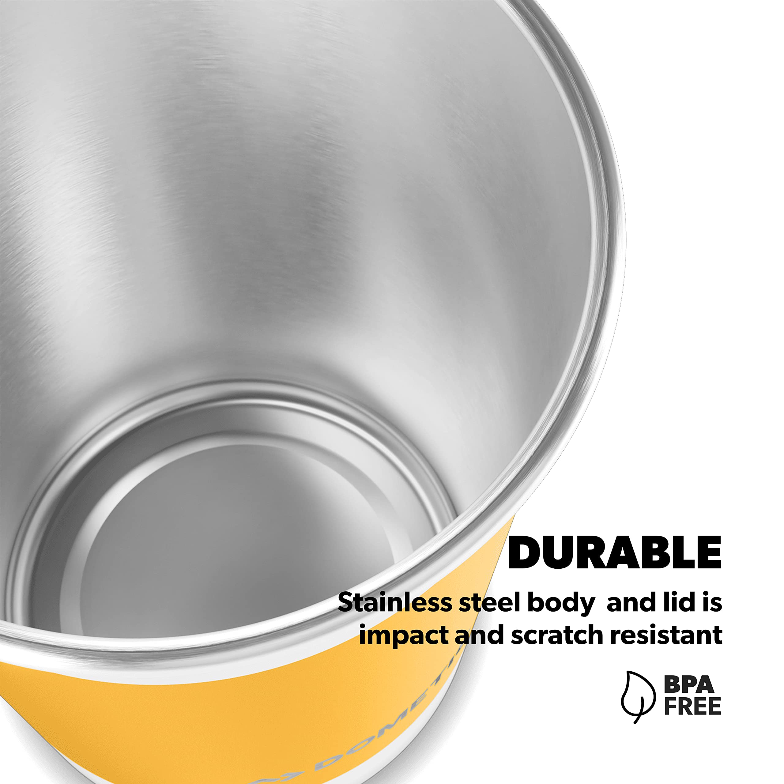 16 oz Dometic Pint (4-pack) Premium Stainless Steel Stackable Cups (Mango)