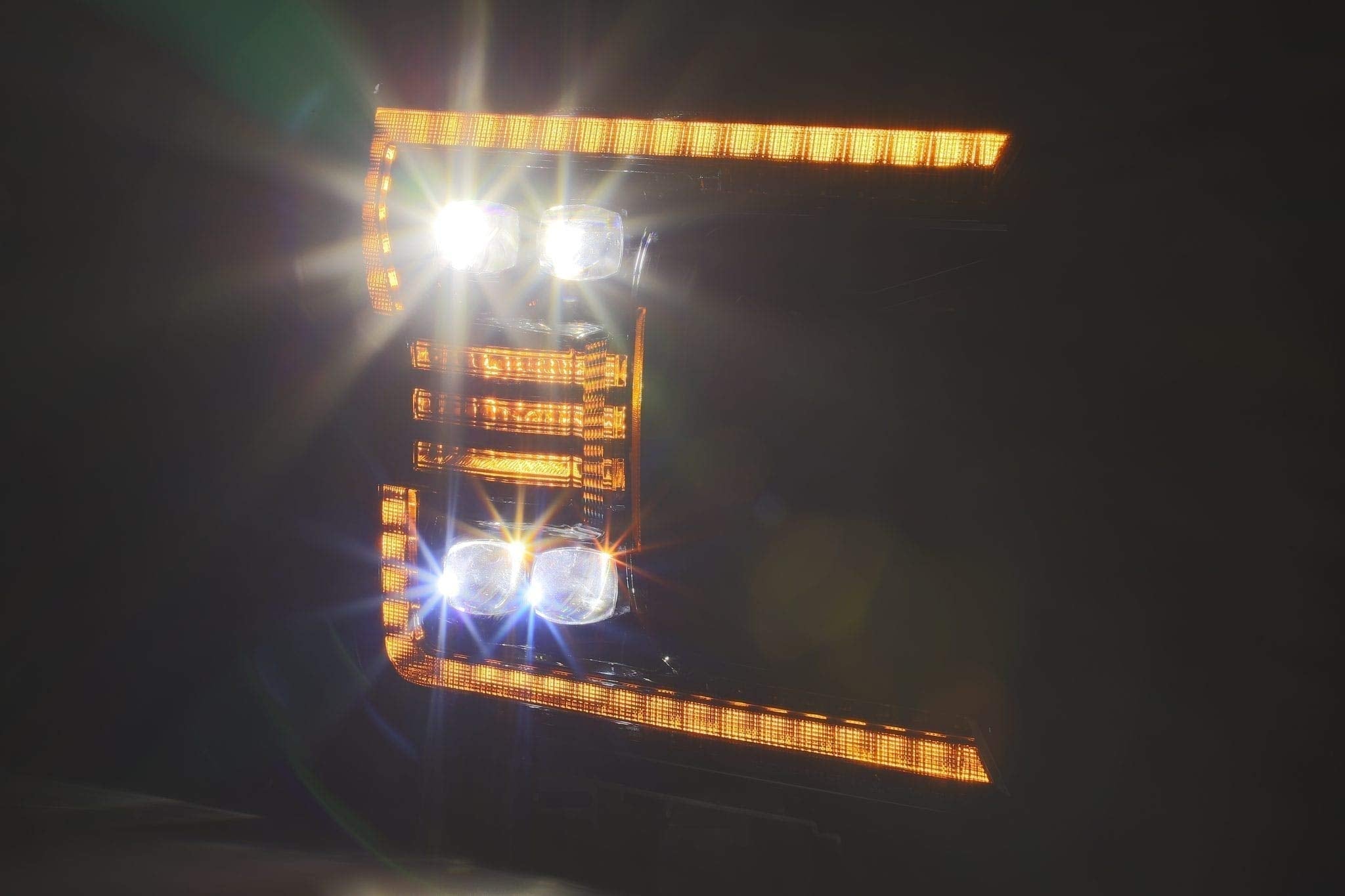 AlphaRex USA NOVA LED Proj Headlight 18-20 Ford F-150 Plank Style Alpha Blk w/Activ Light/Seq Signal/DRL