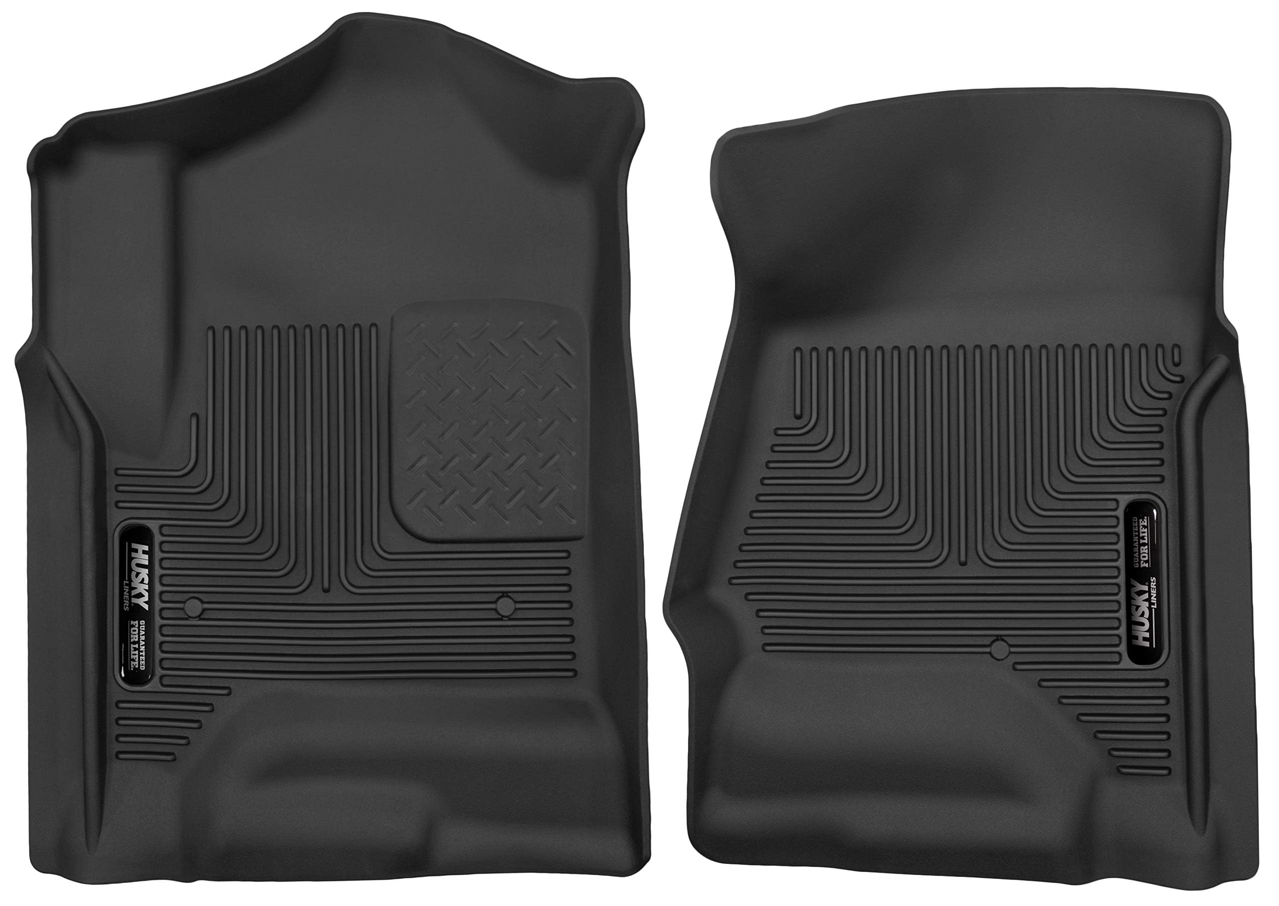 Husky Liners X-act Contour Floor Mats | Fits 2022-2026 Toyota Tundra, Double CAB & CREWMAX ONLY & 2024-2026 Toyota Sequoia | Front Row, 2-pc Black - 53781