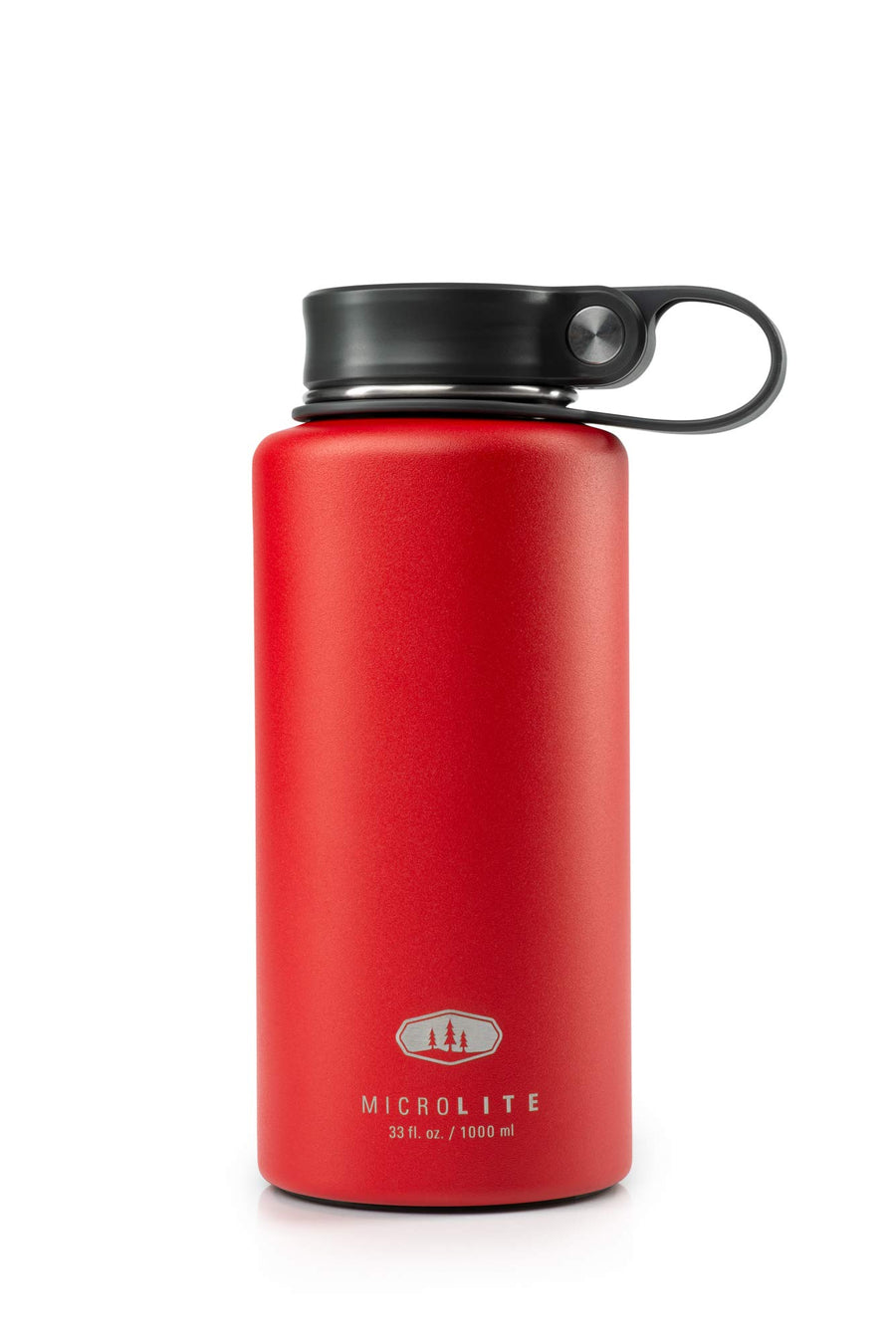 Microlite 1000 Twist GSI Outdoors 33 fl.oz. Vacuum Insulated Stainless Steel Water Bottle, Haute Red
