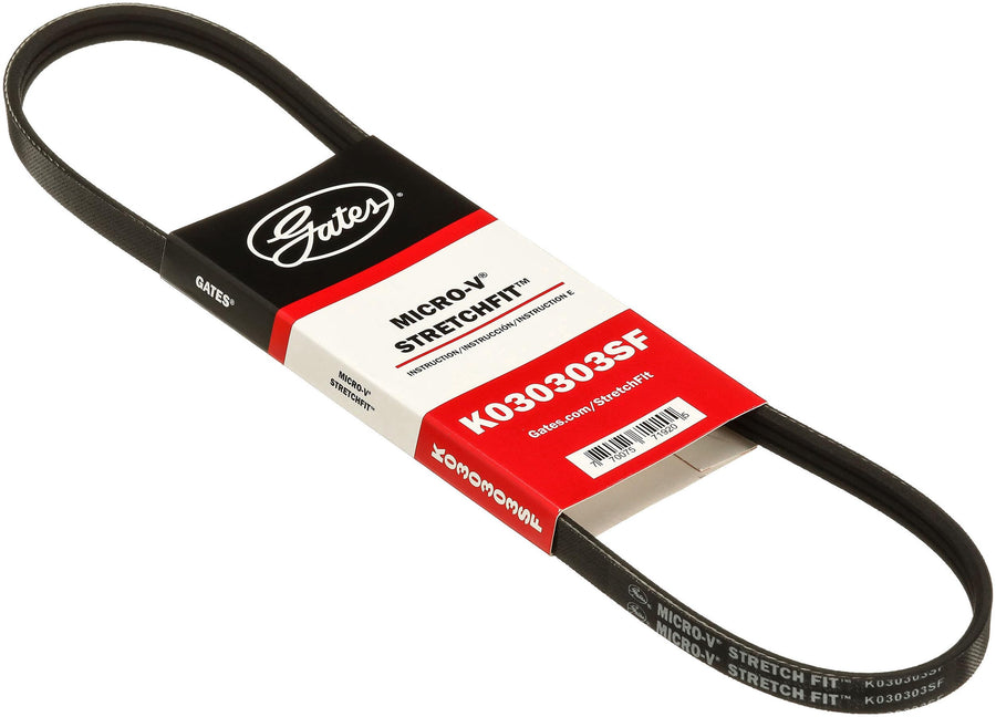 Gates K030303SF Genuine Stretch Fit Micro-V Serpentine Drive Belt