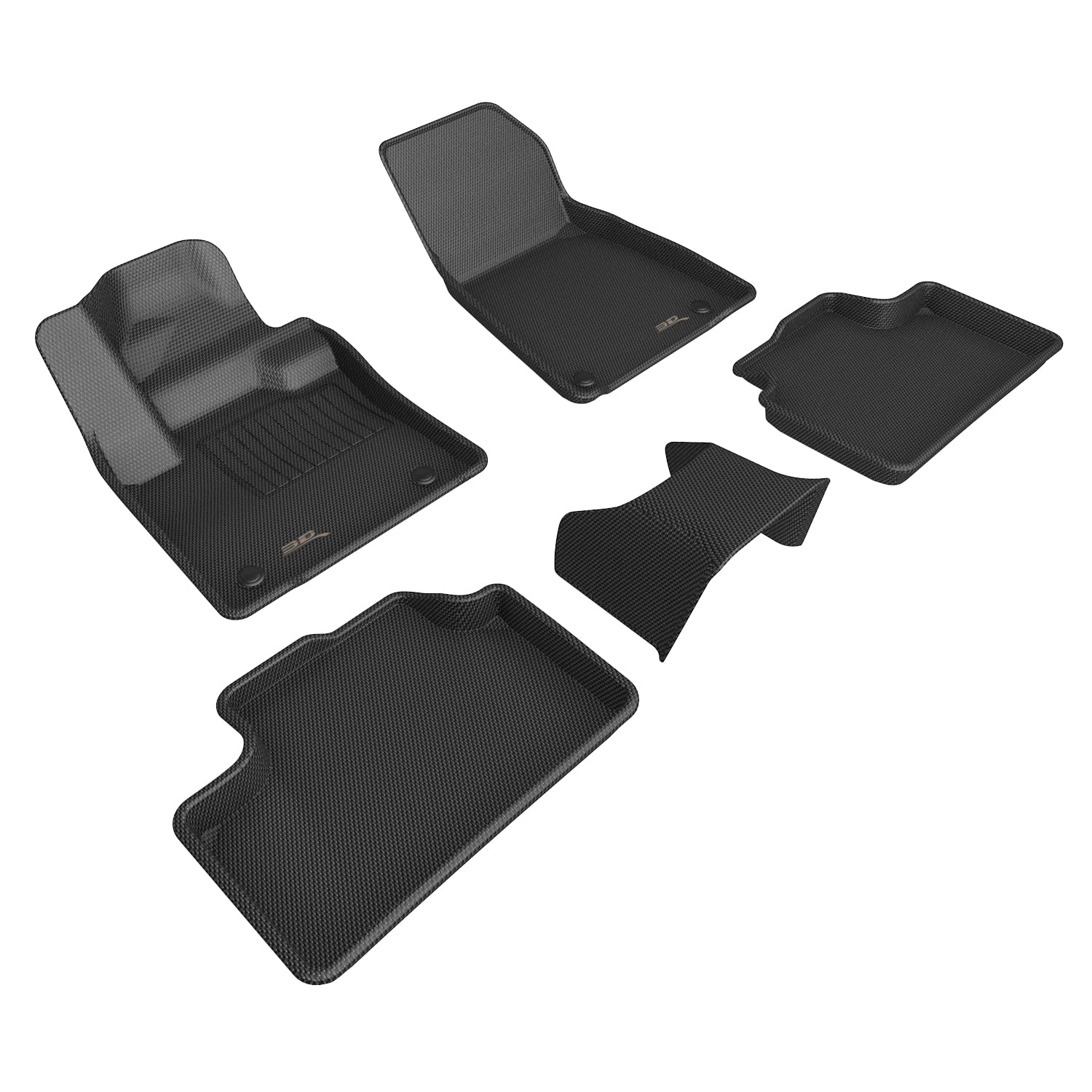 Kagu Floor Mat 3D MAXpider Custom Fit (Black) Compatible with Volvo XC40 Recharge 2021-2026 - Full Set