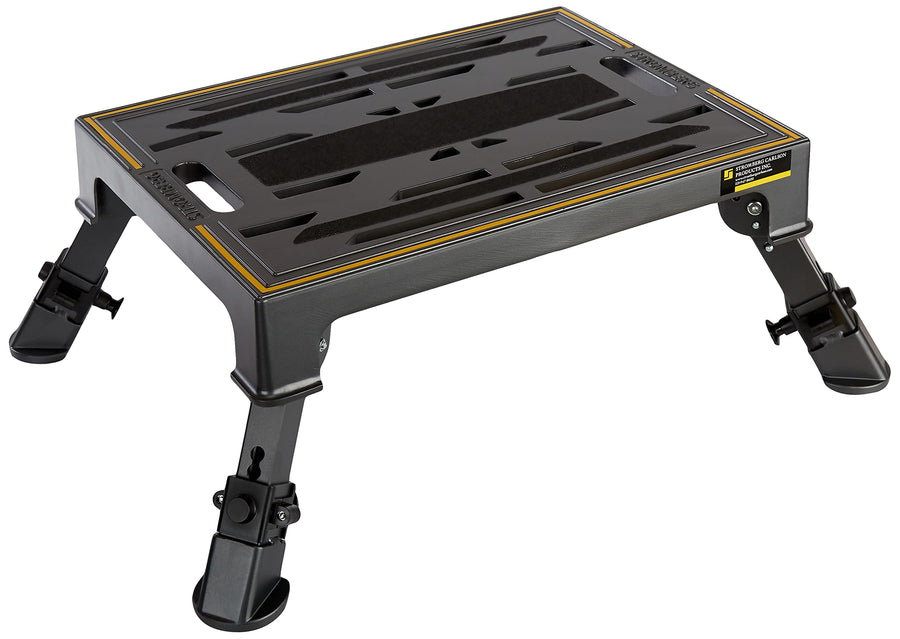 Adjustable Stromberg Carlson 19″ x 14″ RV Platform Step, Heavy Duty Cast Aluminum, Portable Step Stool for Travel Trailers, Trucks, Adjusts 7-3/16″ to 8-9/16″, 1000 lbs Capacity, Rubber Feet