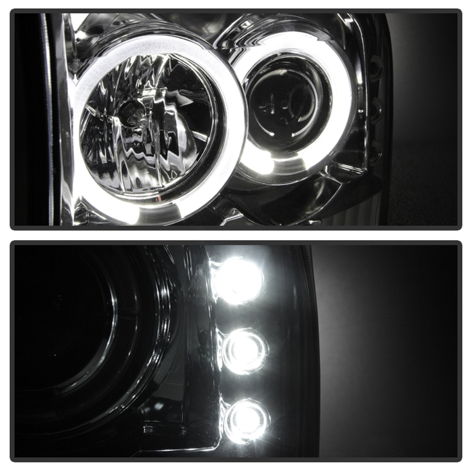 Auto Spyder 5010360 LED Halo Projector Headlights Chrome/Clear