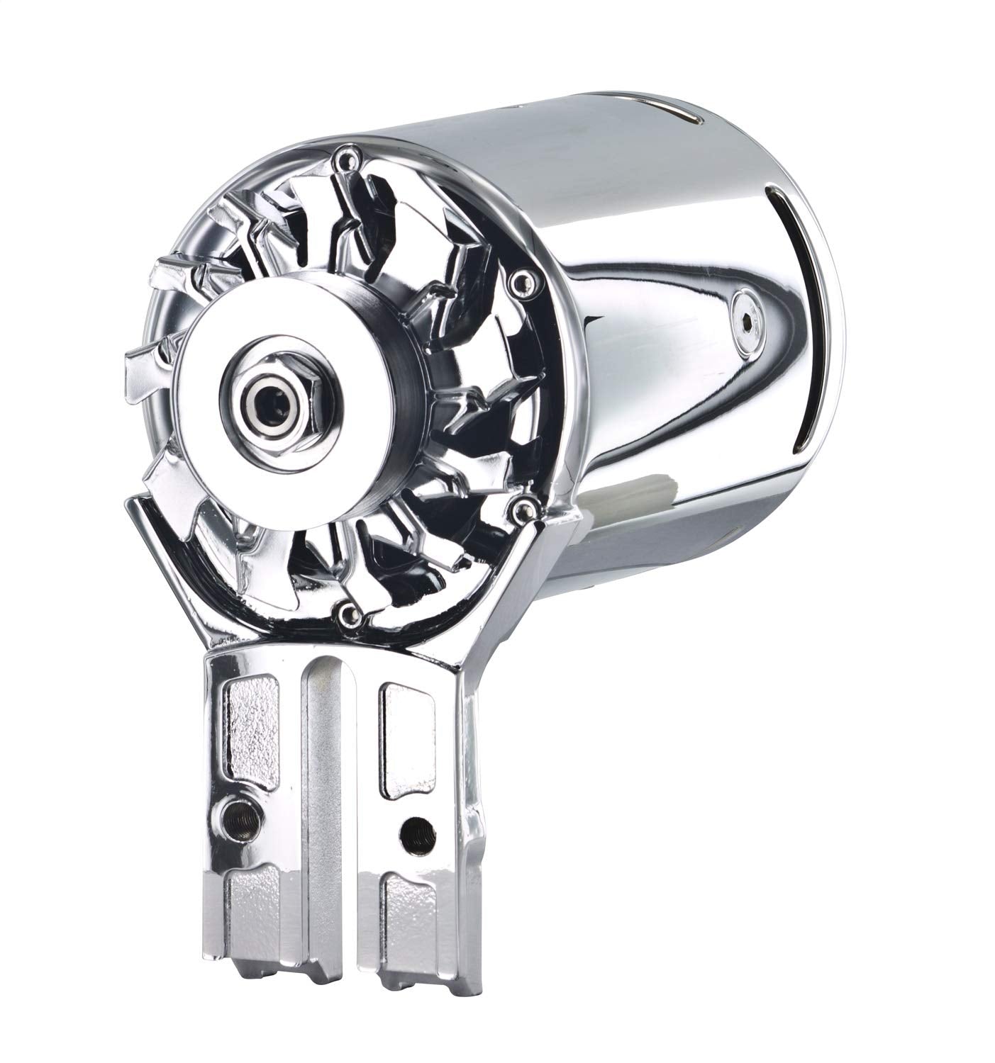 Chrome Powermaster 182016 Alternator (PowerGEN Flat Head Front Mating '39-'48 60A 6V Pops Grid)