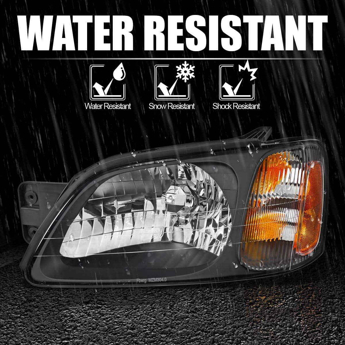Black Headlights SPEC-D TUNING Compatible with 2000-2006 Subaru Legacy, Left + Right Pair Headlamps Assembly