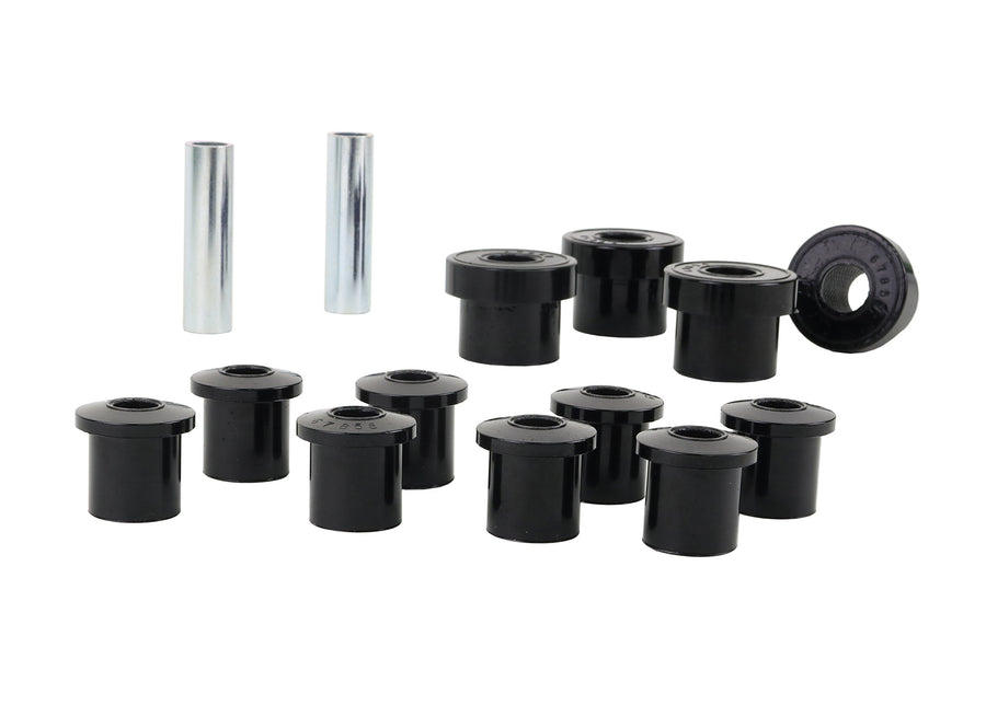 Whiteline W73814 Leaf Spring Front and Shackle Bushing Kit Compatible with 76-86 CJ7, Scrambler, CJ5