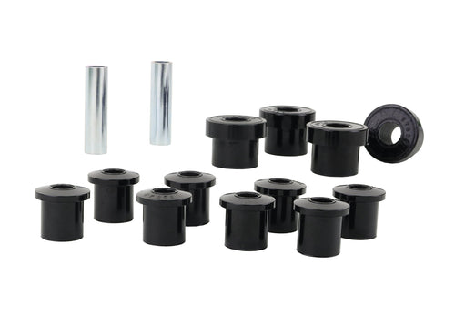 Whiteline W73814 Leaf Spring Front and Shackle Bushing Kit Compatible with 76-86 CJ7, Scrambler, CJ5