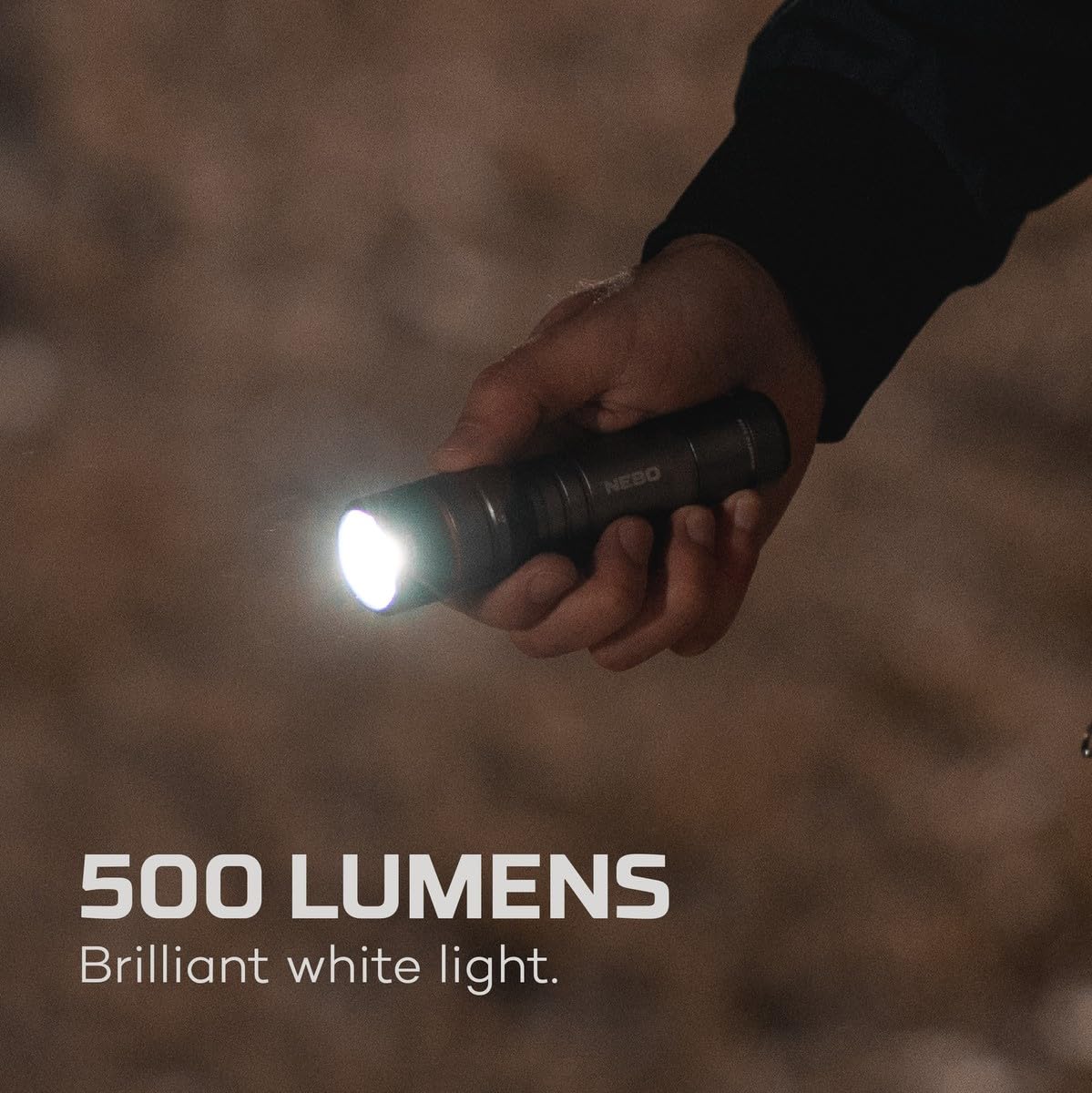 500 NEBO NEWTON Battery Powered Portable Flashlight | 500 Lumens, 4 Light Modes, Handheld LED Flashlight for EDC & Emergencies, Powerful Magnetic Base, Waterproof, Includes 3x AA Batteries