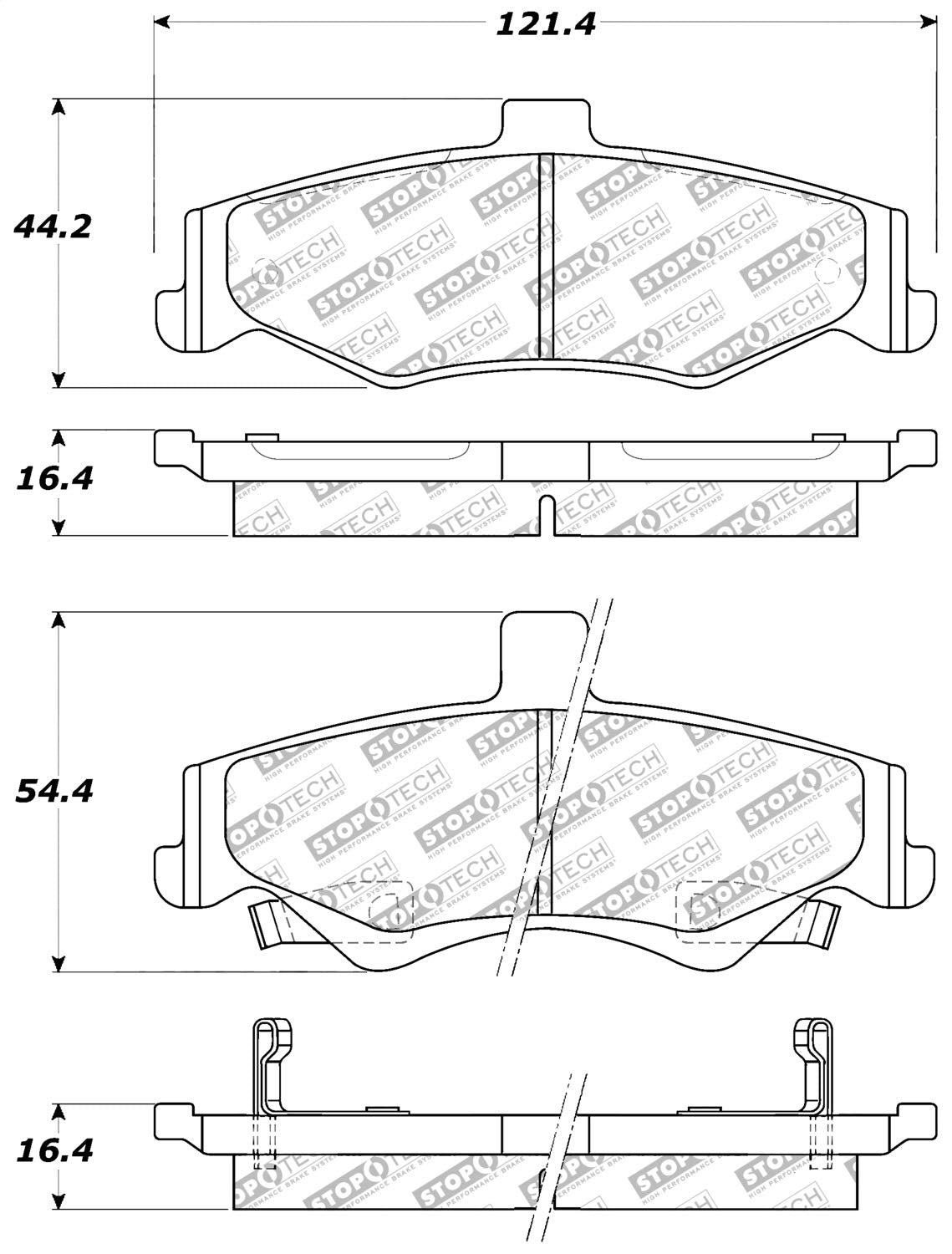 Brake Pads StopTech 305.07500 Street Select with Hardware
