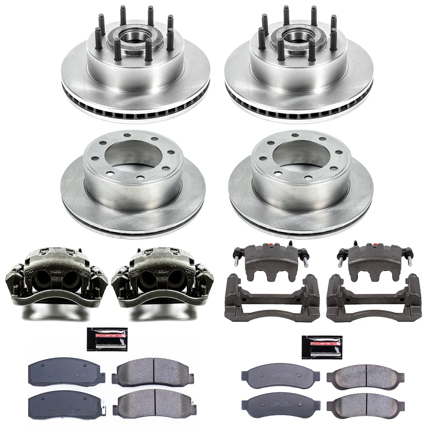Power Stop KCOE5589 1-Click OE Replacement Brake Kit with Calipers Autospecialty For Ford F-250 Super Duty 2009-2010 [Model Specific]