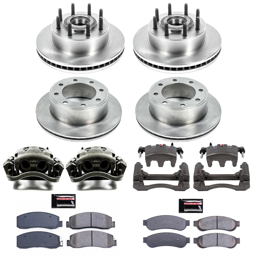 Power Stop KCOE5589 1-Click OE Replacement Brake Kit with Calipers Autospecialty For Ford F-250 Super Duty 2009-2010 [Model Specific]