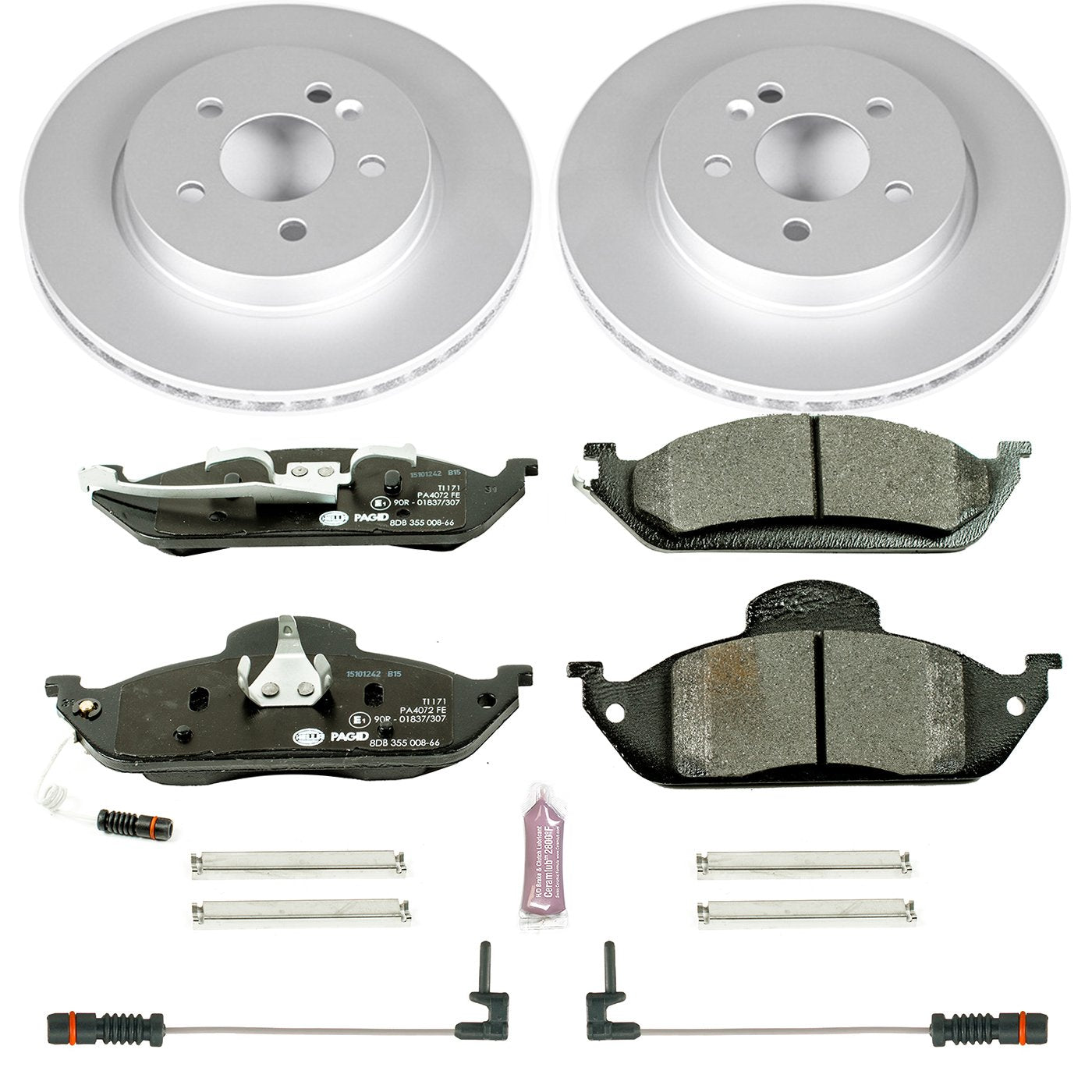 Power Stop ESK864 Euro-Stop Front Brake Kit For Mercedes-Benz ML320 1998-2003, Mercedes-Benz ML350 2003-2005, Mercedes-Benz ML430 1999 [Model Specific]